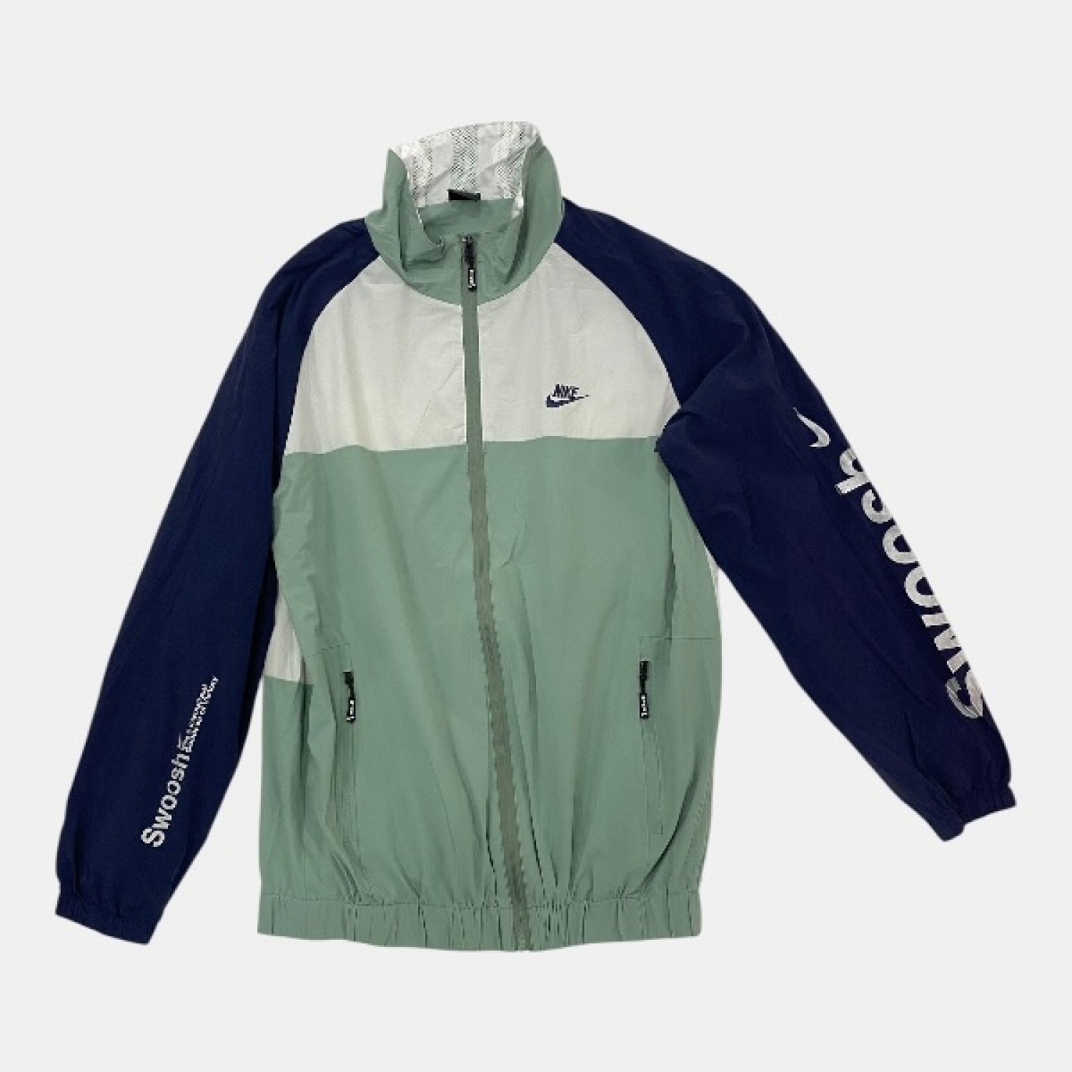Nike Sportswear Swoosh Colorblock Τζάκετ Πράσινο Μπλε /pre owned
